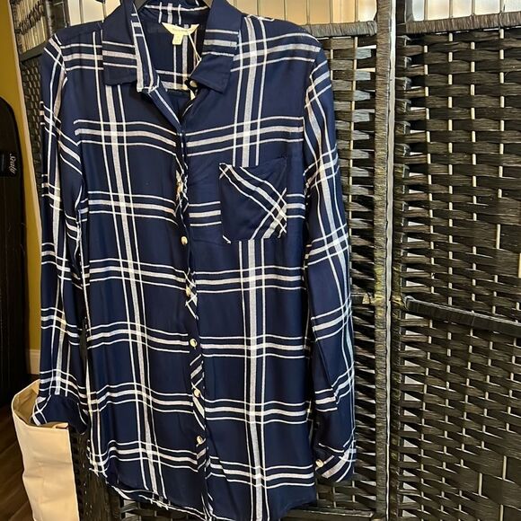 NWT Sim & Sam Flannel Button Down Size Medium - Picture 4 of 12